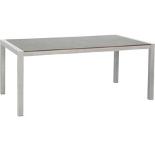 Table de jardin rectangulaire avec cadre en aluminium et plateau de table