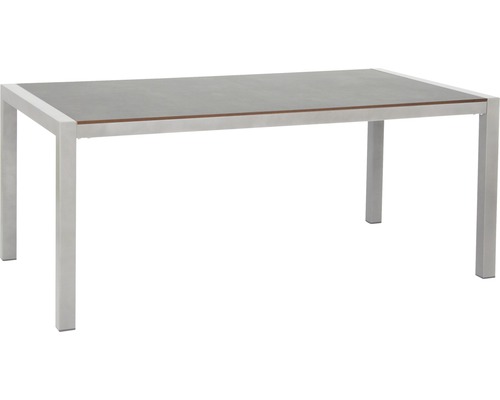 Table de jardin rectangulaire avec cadre en aluminium et plateau de table