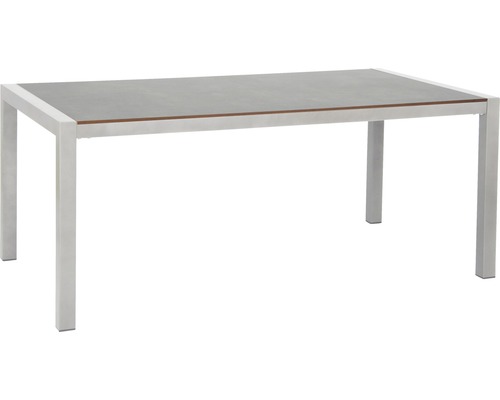 Table de jardin rectangulaire avec plateau et cadre en métal