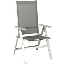 Fauteuil de jardin en aluminium et textile