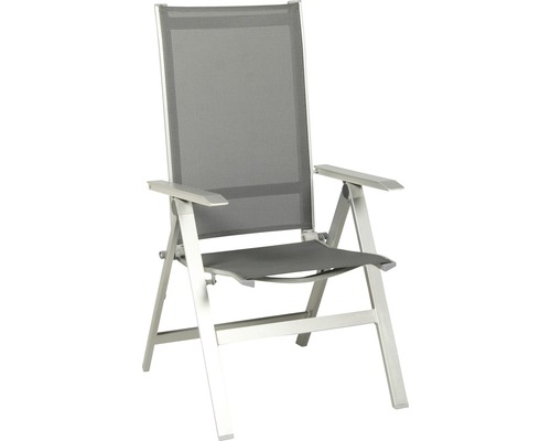Fauteuil de jardin en aluminium et textile