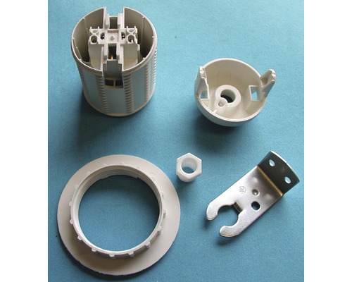 Pièces détachées d''une douille de lampe