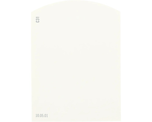 Carte échantillon de peinture C31 Off-White univers des couleurs orange 9,5x7 cm