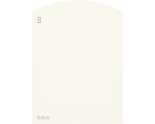 Carte échantillon de peinture C32 Off-White univers des couleurs orange 9,5x7 cm