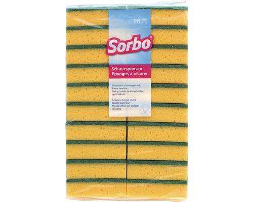 Paquet de 20 éponges à récurer Sorbo