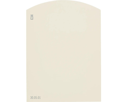 Carte échantillon de peinture C34 Off-White univers des couleurs orange 9,5x7 cm