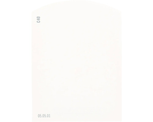 Carte échantillon de peinture C40 Off-White univers des couleurs orange 9,5x7 cm