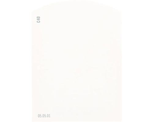 Carte échantillon de peinture C40 Off-White univers des couleurs orange 9,5x7 cm Étiquette C40