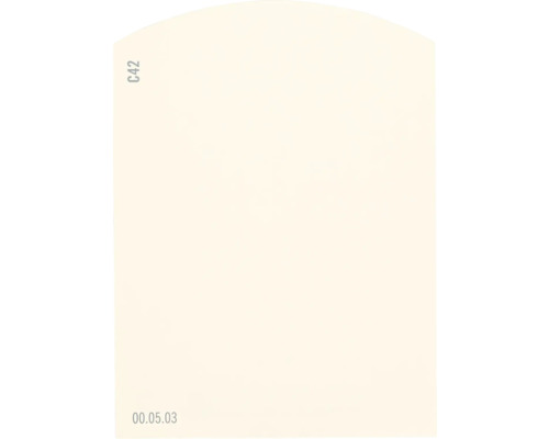 Carte échantillon de peinture C42 Off-White univers des couleurs orange 9,5x7 cm