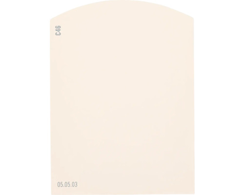 Carte échantillon de peinture C46 Off-White univers des couleurs orange 9,5x7 cm