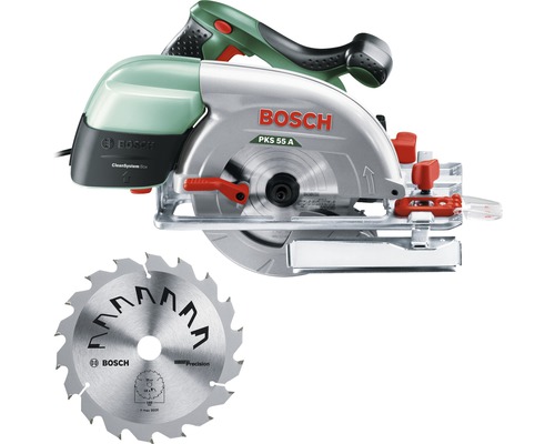 Scie circulaire Bosch PKS 55 A avec feuille abrasive