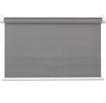 Store à système de serrage Flex avec guidage latéral sans perçage réglable en haut et en bas uni gris 70x130 cm avec support de serrage