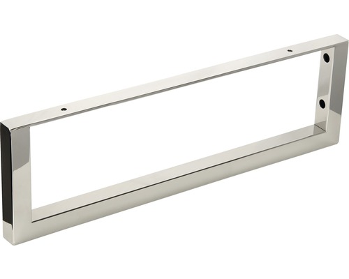 Support pour plan de toilette Fackelmann acier inoxydable 48cm Piètement de table rectangulaire en métal avec trous de forage