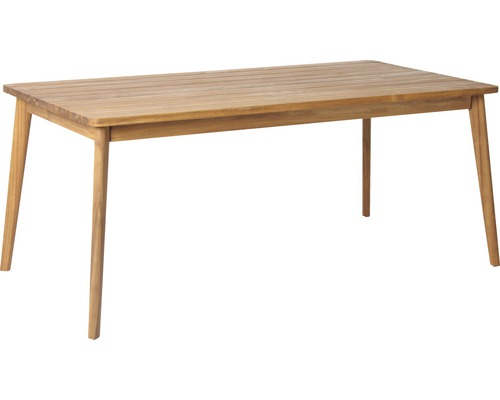 Table de jardin rectangulaire en bois avec quatre pieds