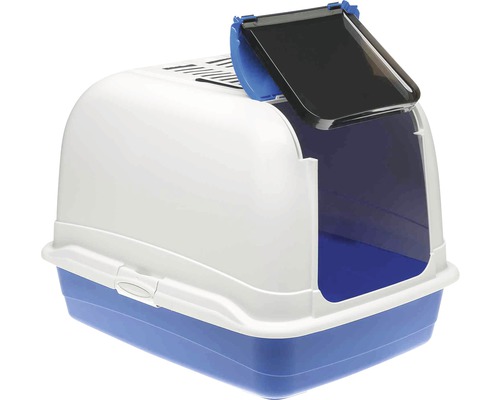 Litière pour chat avec clapet