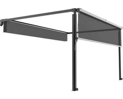 Pergola avec protection solaire extensible