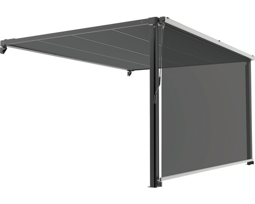 Pergola de terrasse autoportante avec élément latéral pour l''extérieur