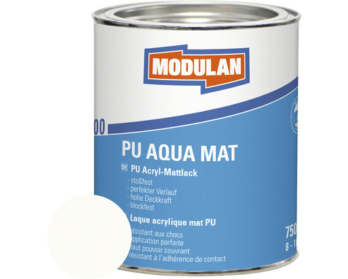MODULAN 6200 PU Lack Aqua Matt RAL 9016 verkehrsweiß 750 ml Modulan PU Aqua Matt Acryllack in einer Dose