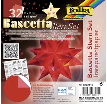 Bascetta Stern Set Transparentpapier mit Bastelanleitung
