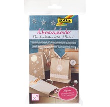Kit de sacs cadeaux de calendrier de l''Avent comprenant des autocollants et du ruban décoratif
