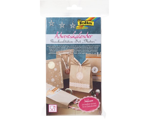 Kit pour calendrier de l'Avent Sachets en papier nature