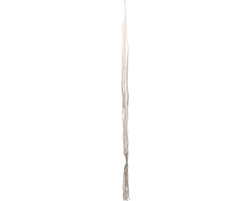 Suspension florale en macramé L 120 cm coton blanc-0