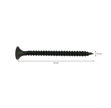 Vis pour construction rapide Knauf filetage fin TN 3,5 mm x 45 mm paquet = 1000 pces
