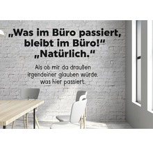 Décoration murale avec la devise Ce qui se passe au bureau, reste au bureau
