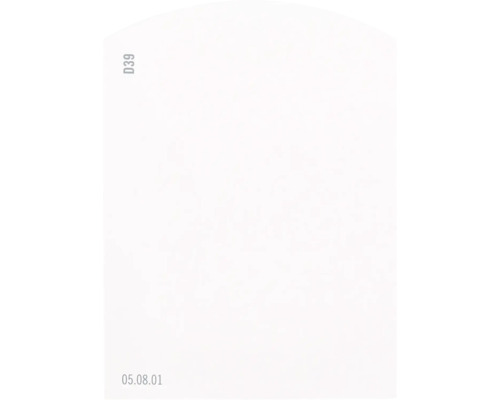 Carte échantillon de peinture D39 Off-White univers des couleurs rouge 9,5x7 cm D39 et 05.08.01