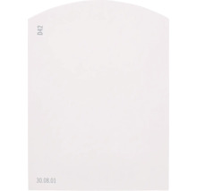Weißes Blatt Papier mit Aufdruck D42 und 30.08.01