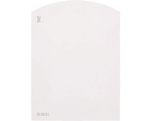 Carte échantillon de peinture D42 Off-White univers des couleurs rouge 9,5x7 cm Feuille de papier blanche avec impression D42 et 30.08.01
