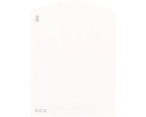 Carte échantillon de peinture D43 Off-White univers des couleurs rouge 9,5x7 cm Étiquette D43 avec indication de la date