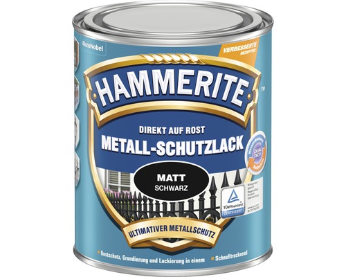 Hammerite peinture de protection pour métaux, directement sur la rouille, noir mat