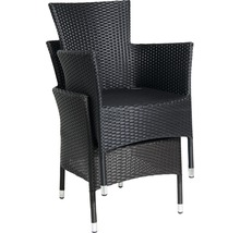 Chaises en rotin empilables avec accoudoirs