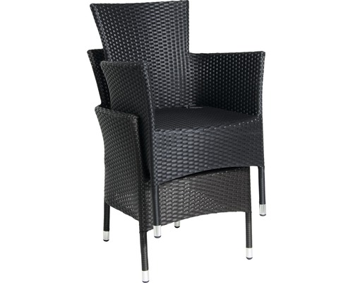 Chaises en rotin empilables avec accoudoirs