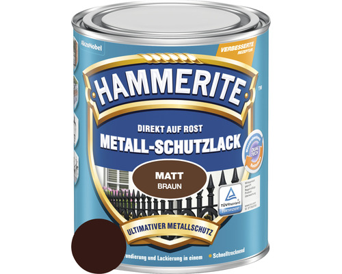 Hammerite Metallschutzlack, direkt auf Rost, matt braun