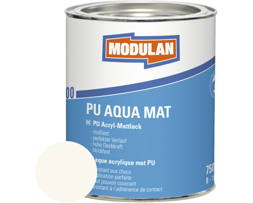 MODULAN 6200 PU Lack Aqua Matt RAL 9010 reinweiß 750 ml