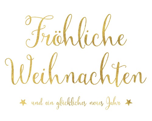 Carte de Noël Fröhliche Weihnachten und ein glückliches neues Jahr 14,8x10,5 cm