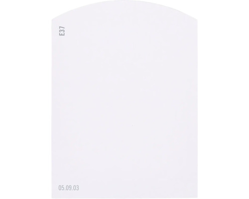 Carte échantillon de peinture E37 Off-White univers des couleurs violet 9,5x7 cm Feuille de papier blanche avec le marquage E37