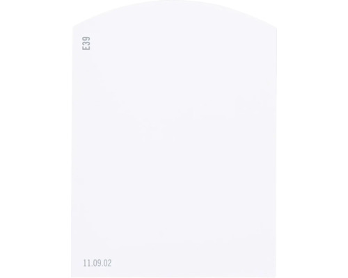 Carte échantillon de peinture E39 Off-White univers des couleurs violet 9,5x7 cm Marquage E39