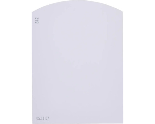 Carte échantillon de peinture E42 Off-White univers des couleurs violet 9,5x7 cm Feuille de papier blanche