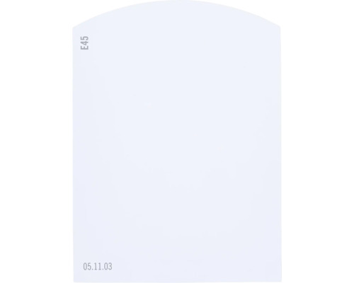 Carte échantillon de peinture E45 Off-White univers des couleurs violet 9,5x7 cm Étiquette E45 avec date
