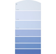 Nuancier de couleurs avec différentes nuances de bleu