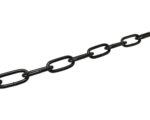Chaîne soudée Ø 8 mm, acier noir zingué 10 m Chaîne noire