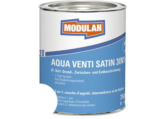 MODULAN 6220 Aqua Venti Lack Satin 3in1 weiß 750 ml