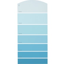 Nuancier avec différentes nuances de bleu pour l''intérieur