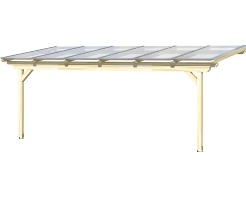 Carport en bois avec toit translucide
