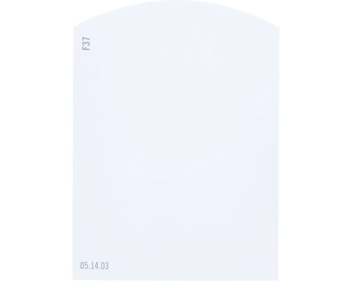Carte échantillon de peinture F37 Off-White univers des couleurs bleu 9,5x7 cm Étiquette de produit avec l''identification F37 et la date 05.14.03