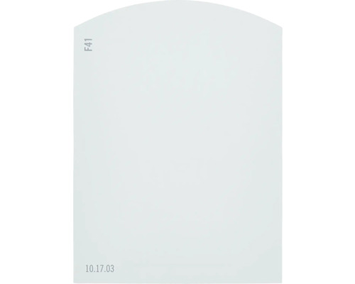 Carte échantillon de peinture F41 Off-White univers des couleurs bleu 9,5x7 cm Panneau blanc avec dessus arrondi