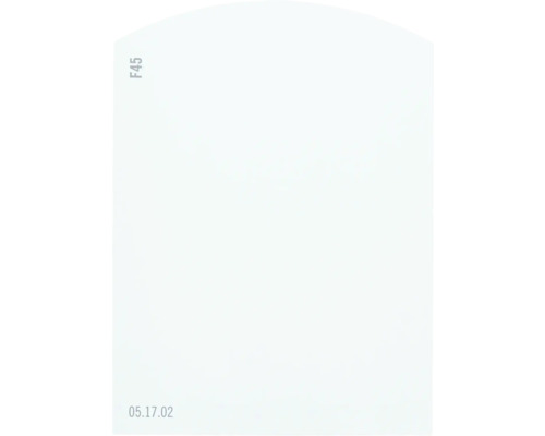 Carte échantillon de peinture F45 Off-White univers des couleurs bleu 9,5x7 cm Champ vide avec indication de date et de code